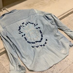 Rails Embroidered Denim Shirt